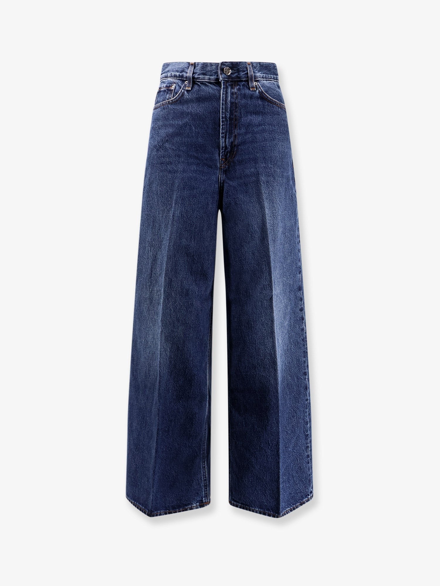 Toteme Women's Organic Cotton Wide Leg Jeans Blue