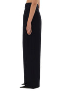 Saint Laurent Women's Wide Leg Pants in Grain DE Poudre Blue, view 4