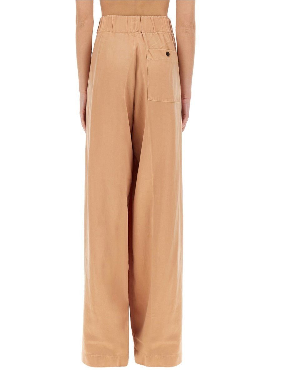 Dries Van Noten Women's Wide Leg Pants Blue Dries Van Noten