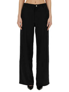 Moschino Jeans Women's Wide Leg Pants Black