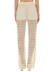 Alysi Women's Wide Macramé Pants Beige