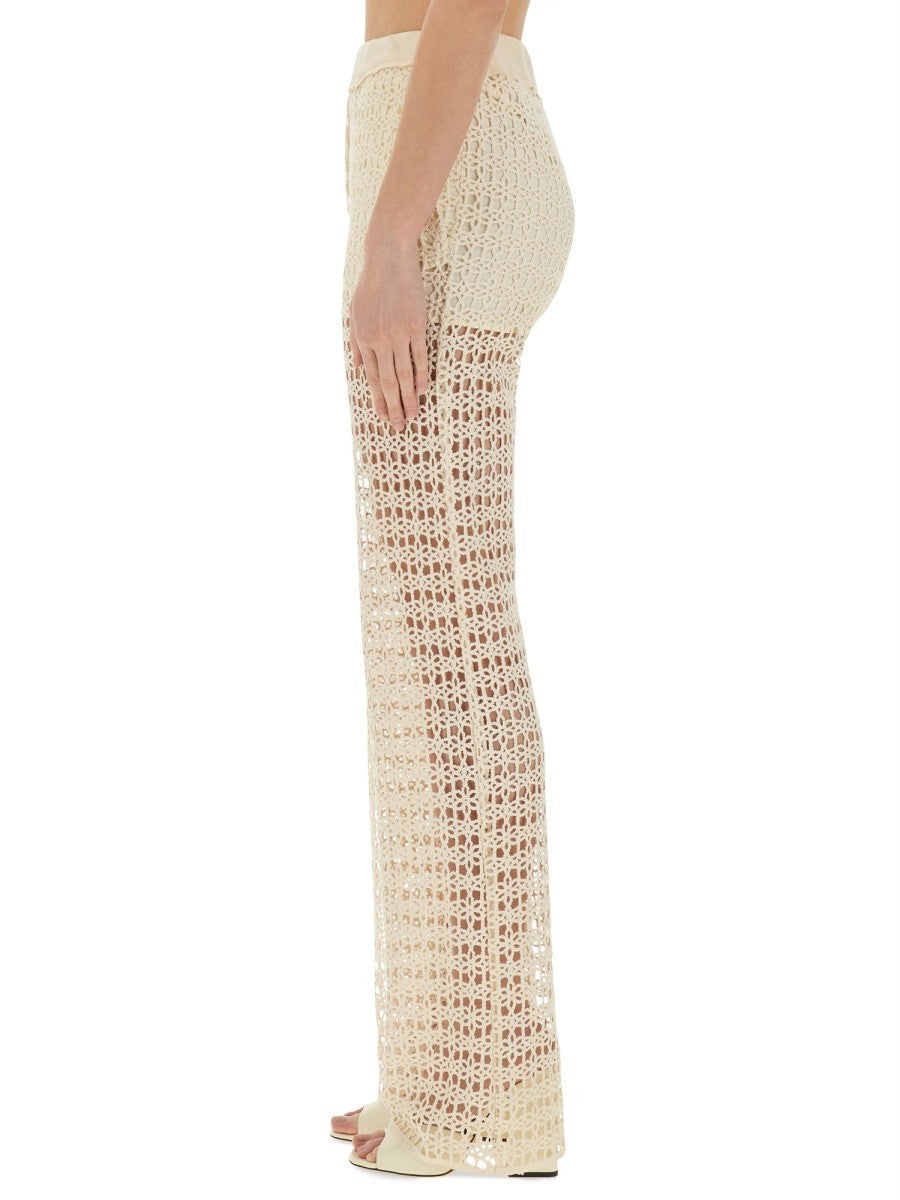Alysi Women's Wide Macramé Pants Beige