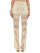 Alysi Women's Wide Macramé Pants Beige