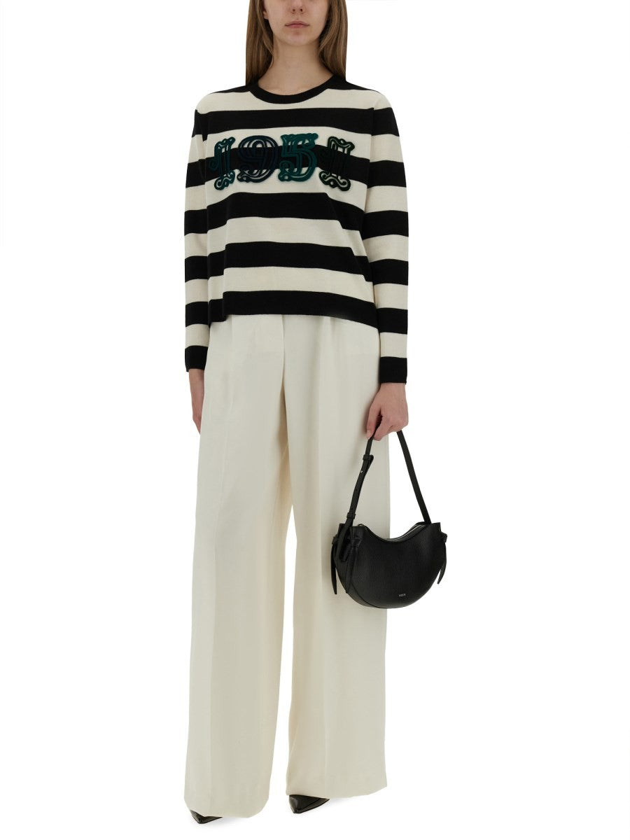Max Mara Women's Wide Pant Handcuff White