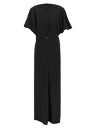 ROTATE Birger Christensen Wide Slit Dress Black