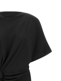 ROTATE Birger Christensen Wide Slit Dress Black