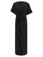 ROTATE Birger Christensen Wide Slit Dress Black