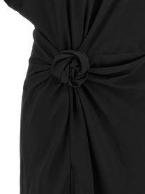 ROTATE Birger Christensen Wide Slit Dress Black