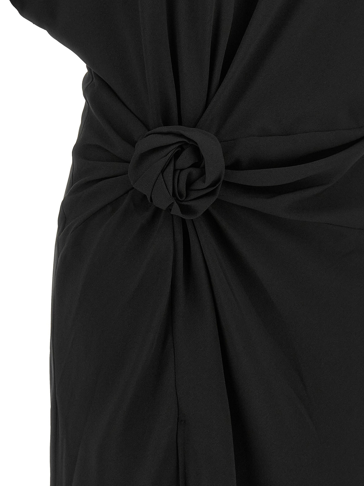 ROTATE Birger Christensen Wide Slit Dress Black