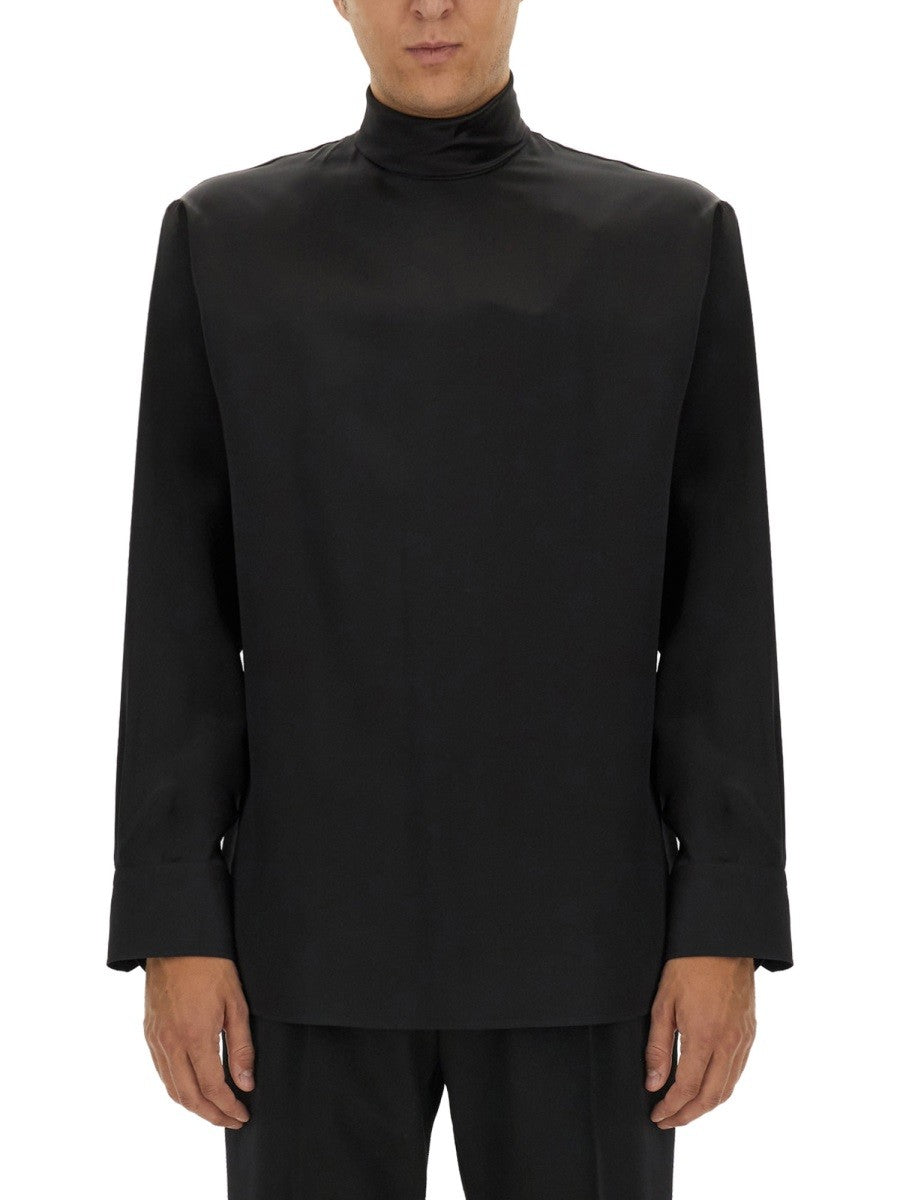 Dolce &amp; Gabbana Men's Wide Turtleneck Black