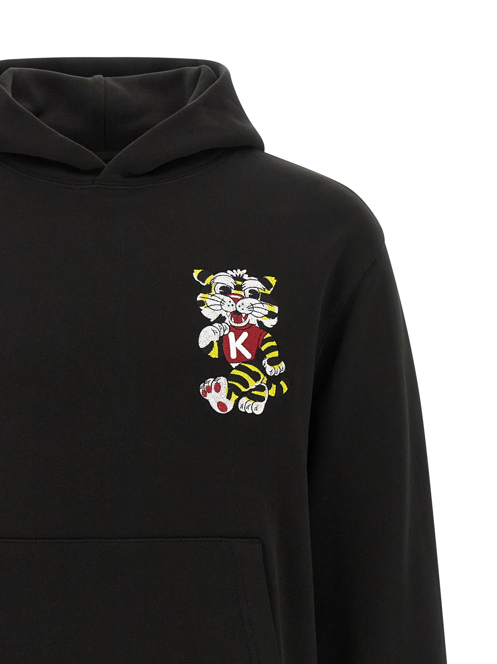 Kenzo Wild Tiger Embroidered Hoodie Black
