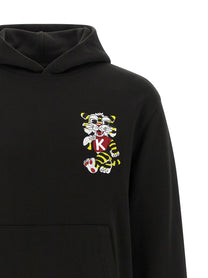 Kenzo Wild Tiger Embroidered Hoodie Black