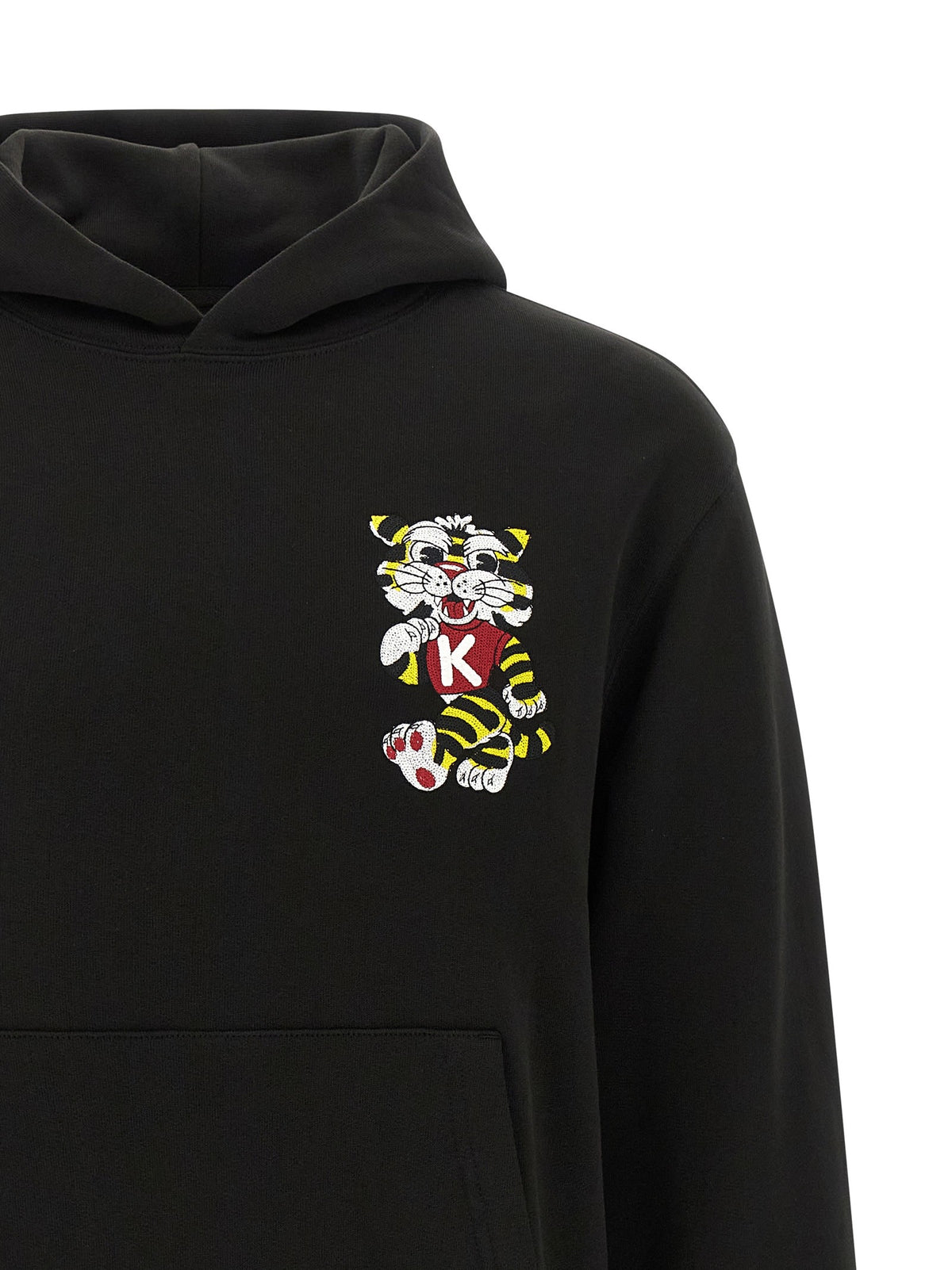 Kenzo Wild Tiger Embroidered Hoodie Black, view 3