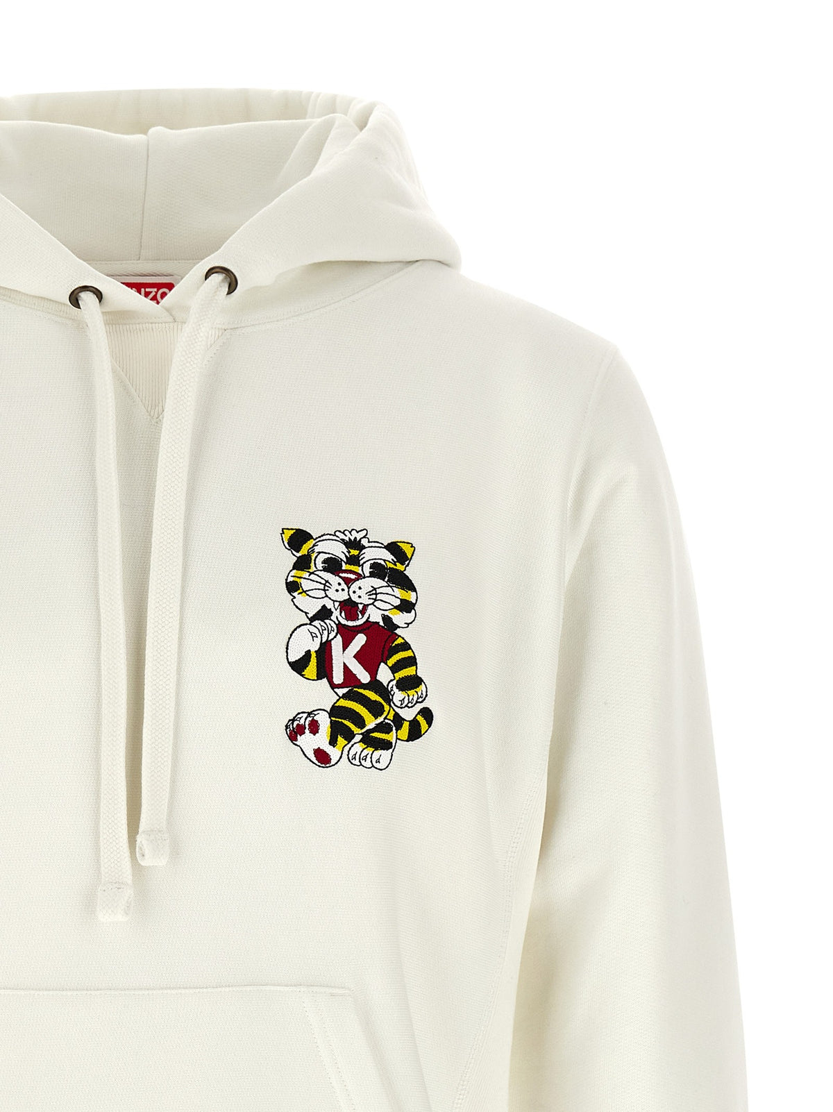 Kenzo Wild Tiger Embroidered Hoodie White, view 3
