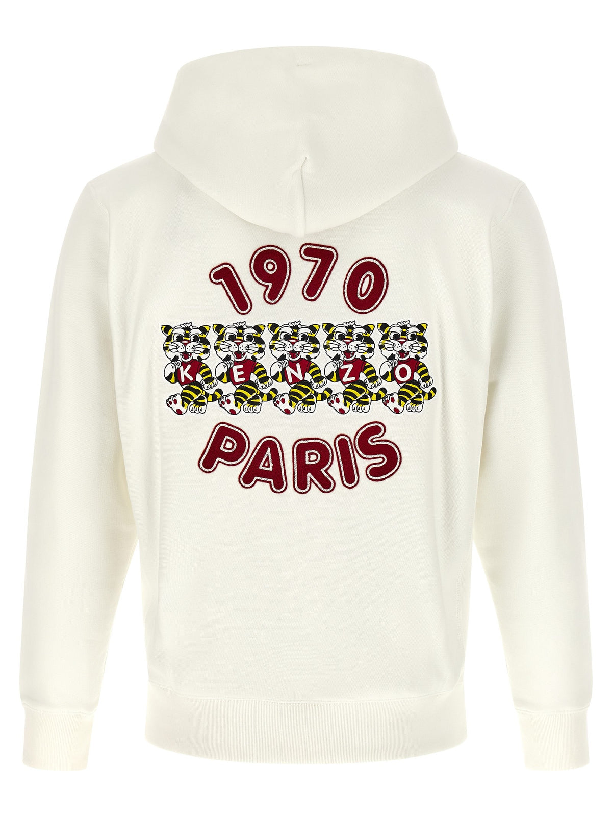 Kenzo Wild Tiger Embroidered Hoodie White, view 2