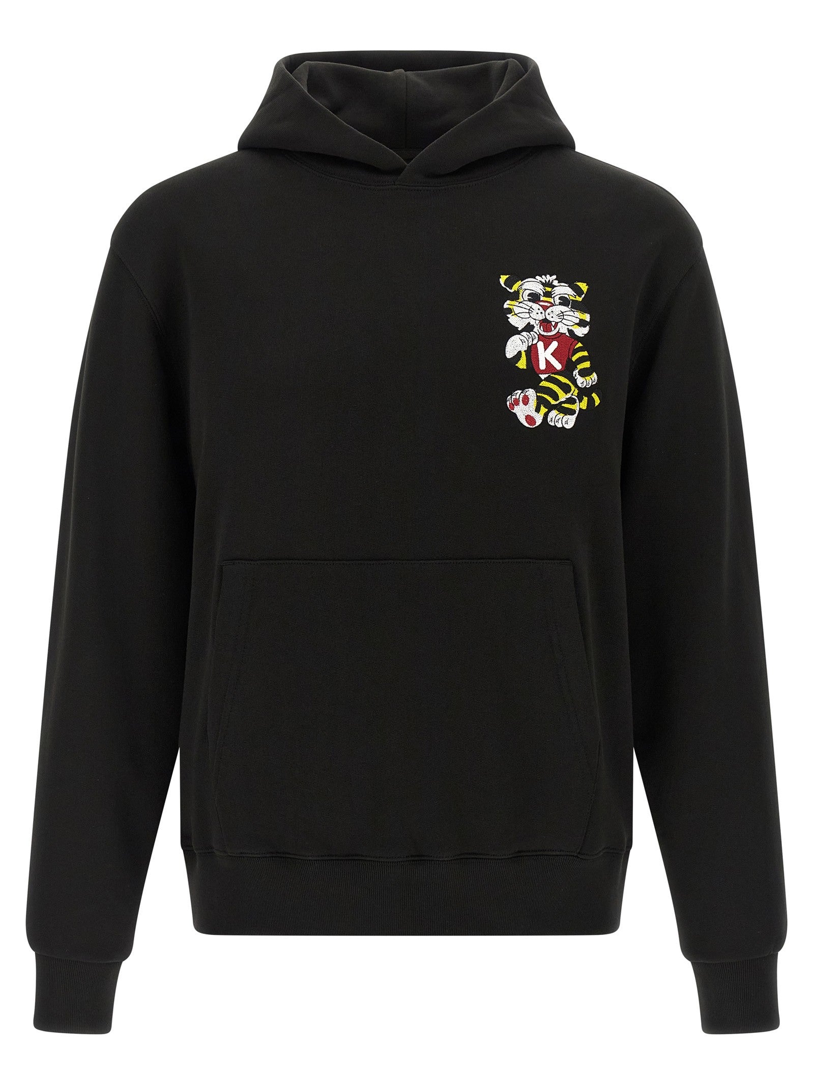 Kenzo Wild Tiger Embroidered Hoodie Black