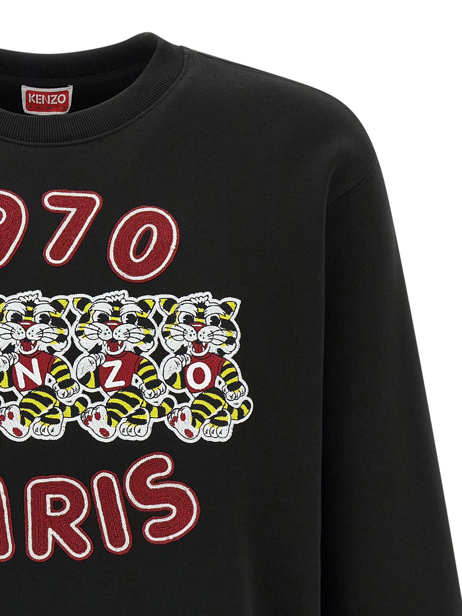 Kenzo Wild Tiger Embroidered Sweatshirt Black