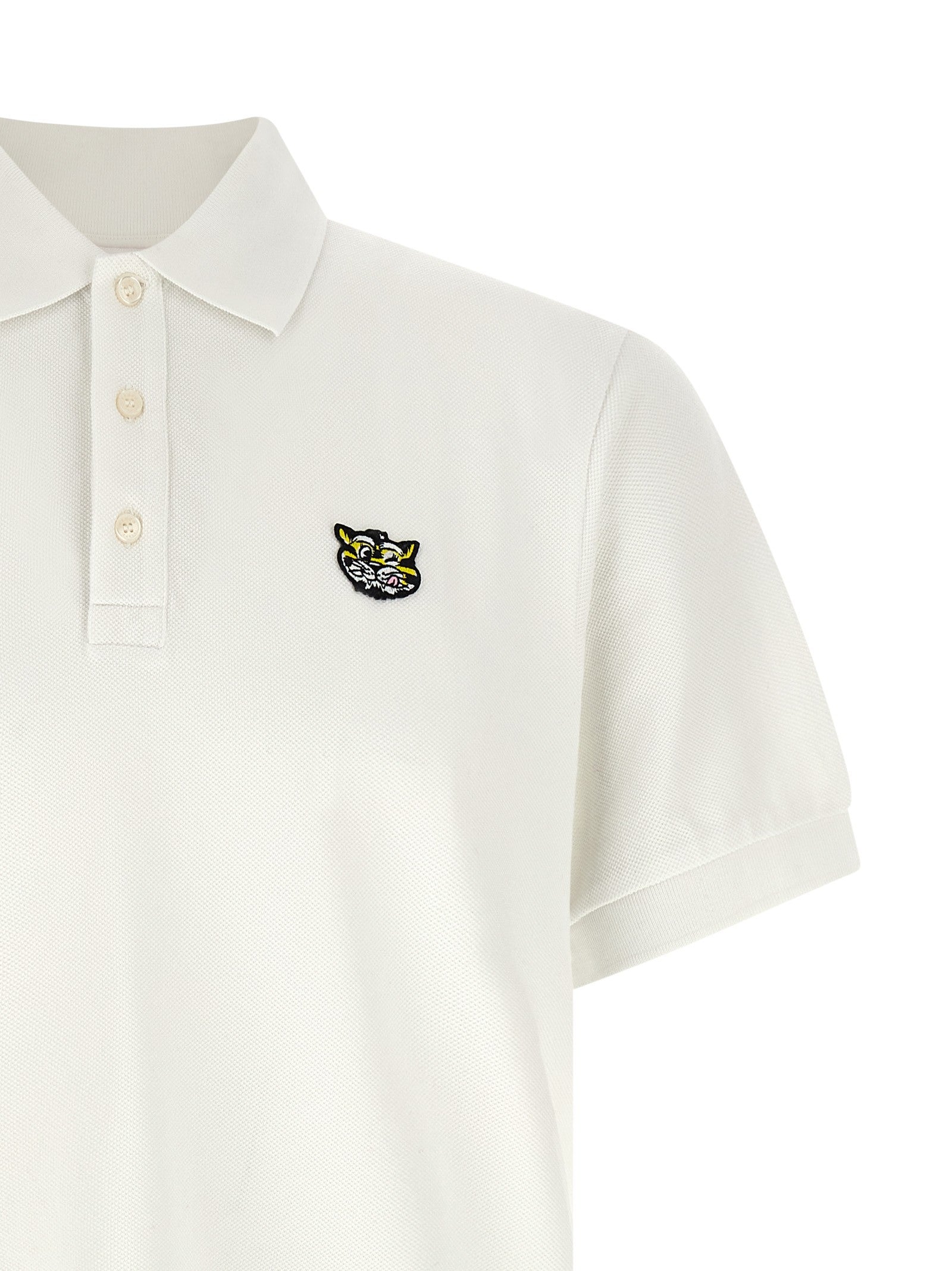 Kenzo Wild Tiger Gots Polo Shirt White