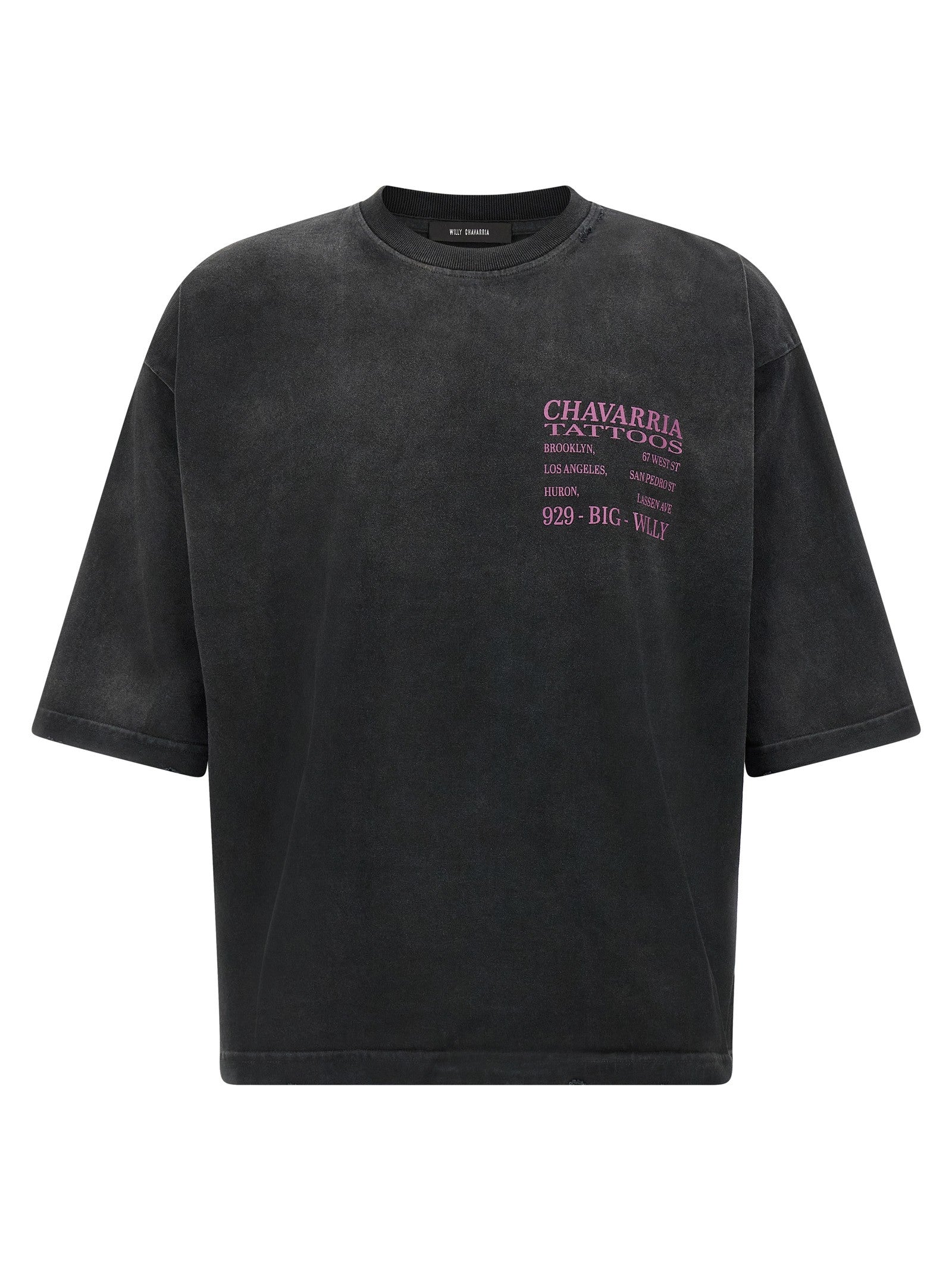 Willy Chavarria Willy Tattoo Buffalo Tee Shirt Black