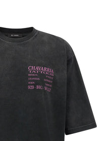Willy Chavarria Willy Tattoo Buffalo Tee Shirt Black