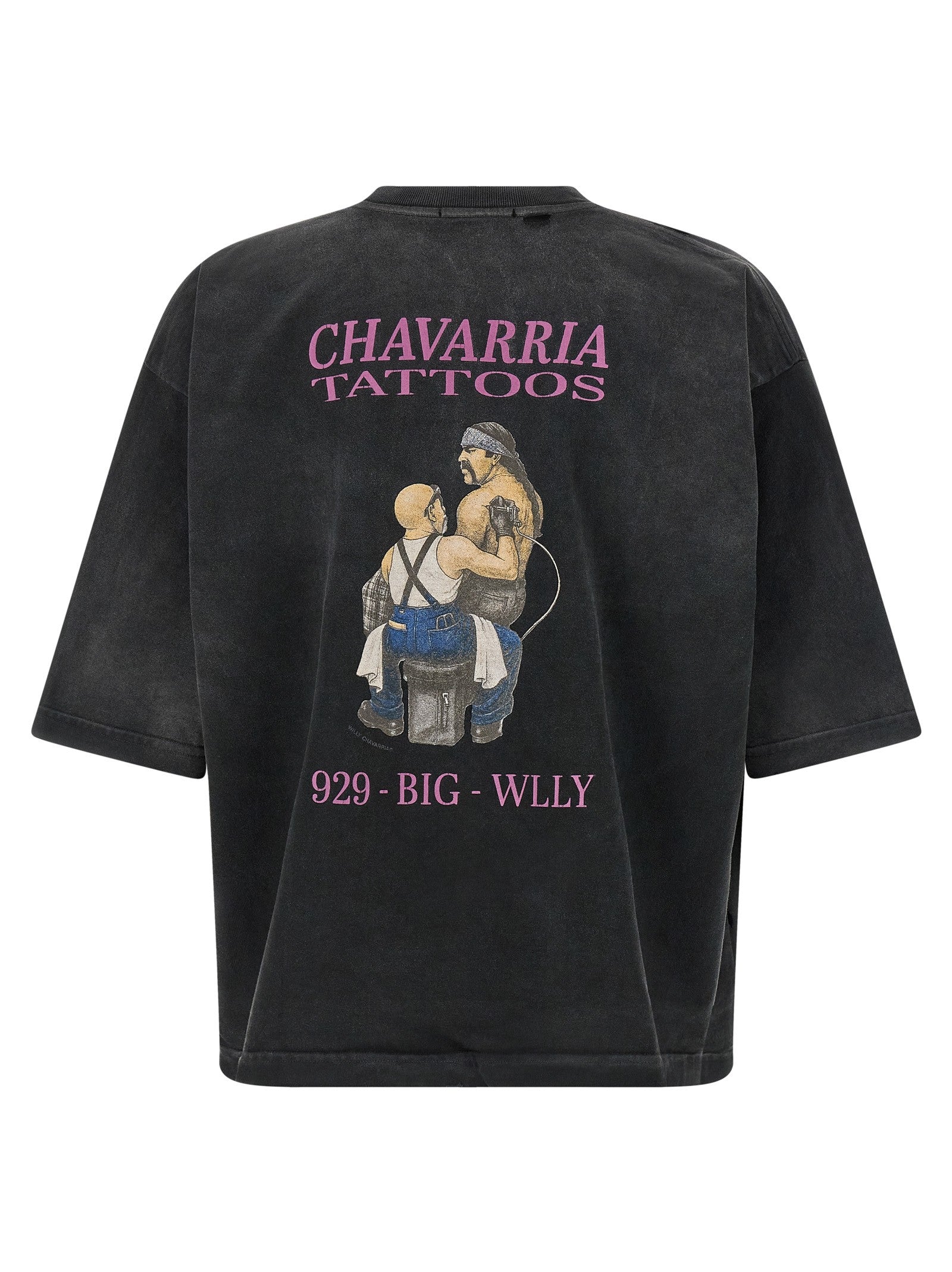 Willy Chavarria Willy Tattoo Buffalo Tee Shirt Black