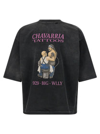 Willy Chavarria Willy Tattoo Buffalo Tee Shirt Black