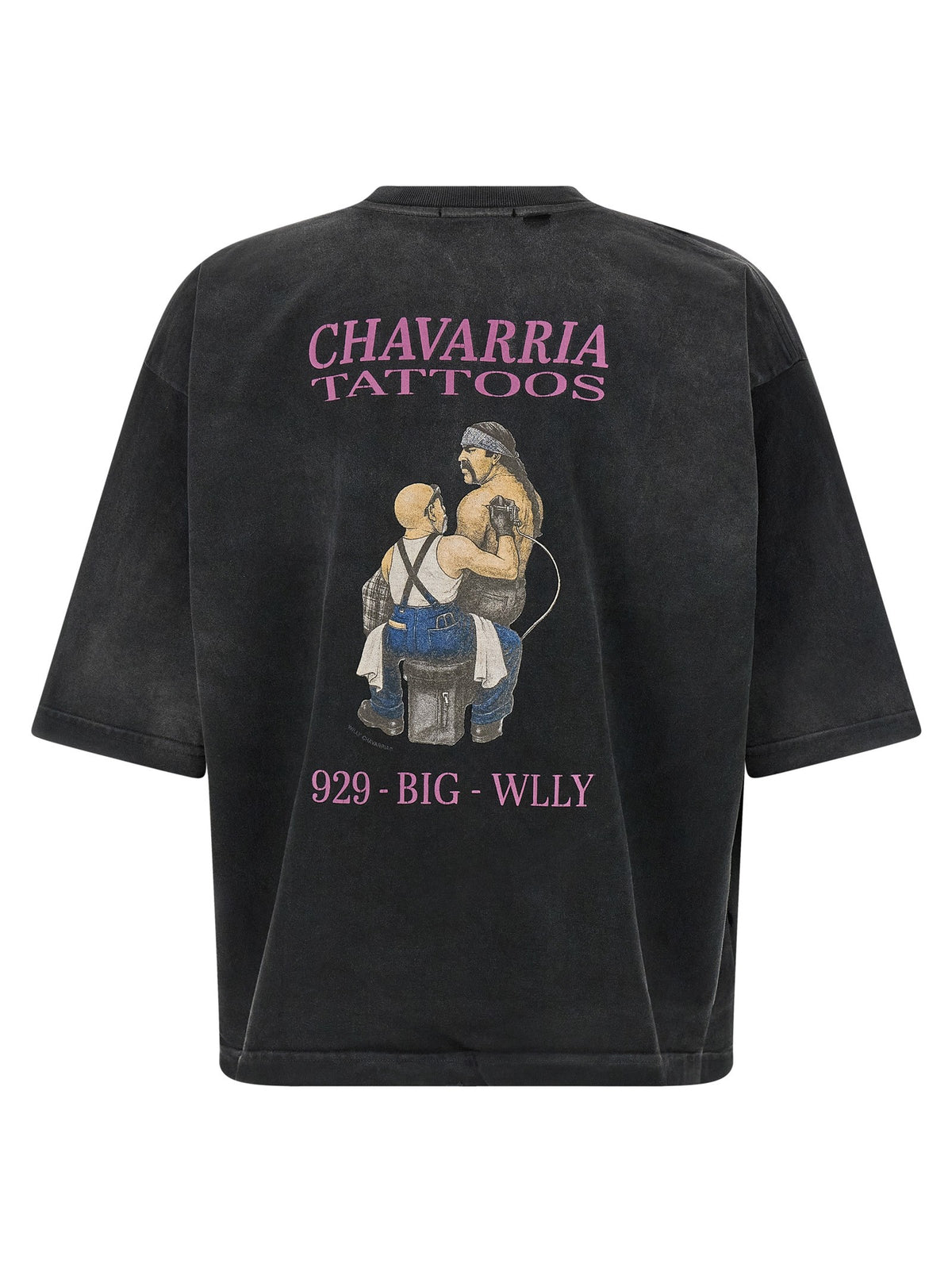 Willy Chavarria Willy Tattoo Buffalo Tee Shirt Black