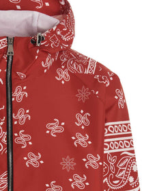 KHRISJOY Windbreaker Bandana Hood Jacket Red