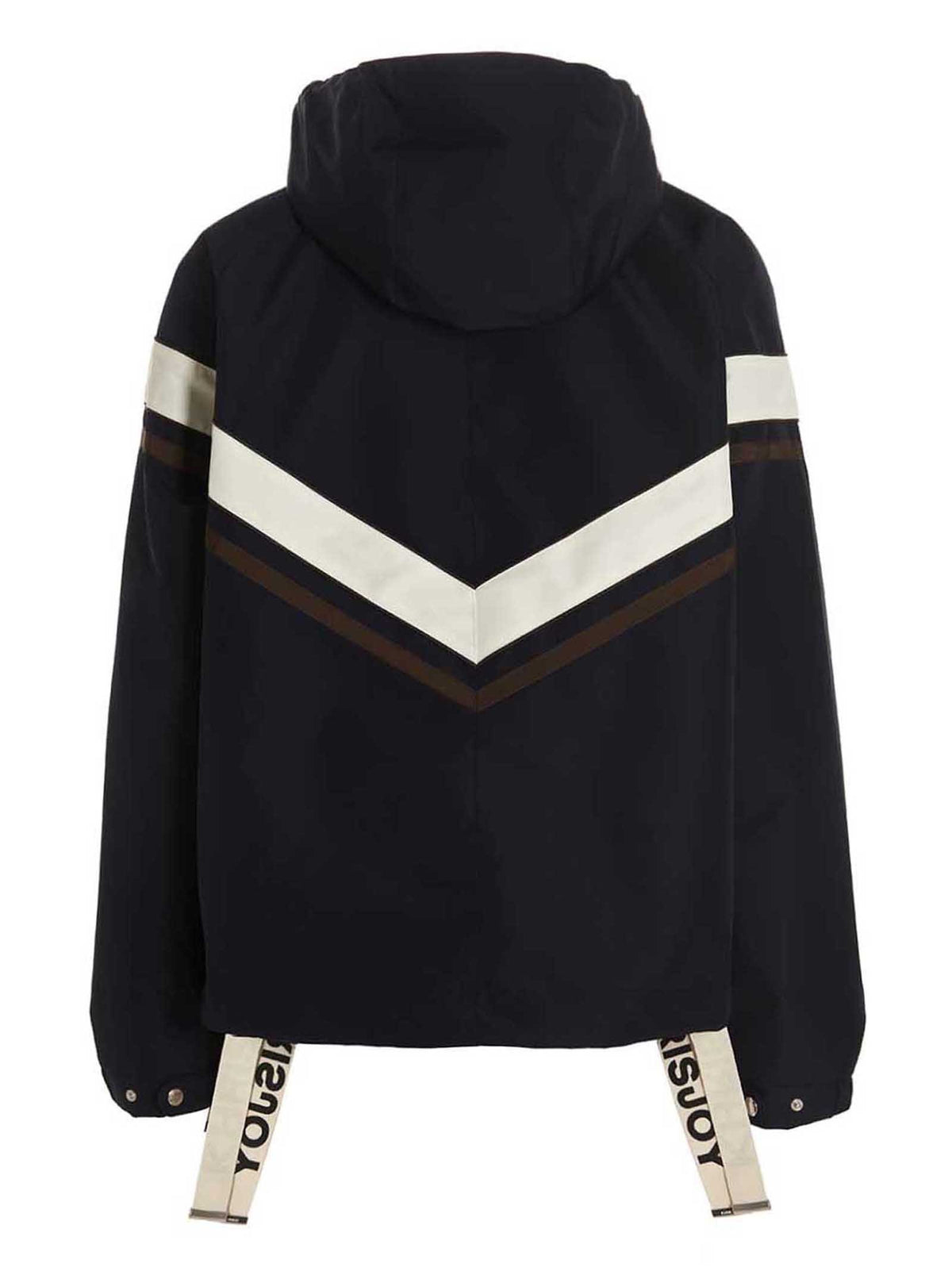 KHRISJOY Windbreaker Hood Jacket Blue