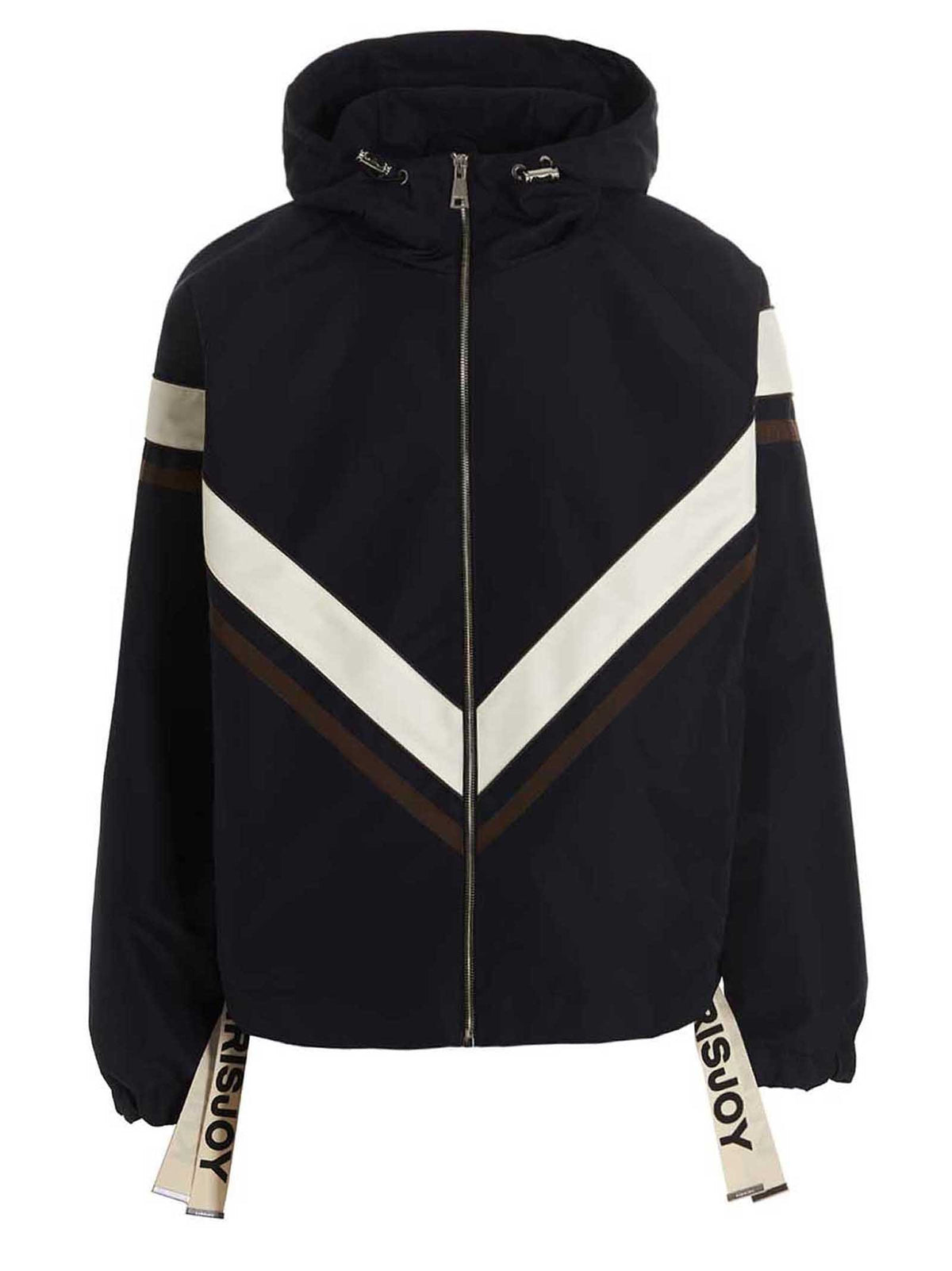 KHRISJOY Windbreaker Hood Jacket Blue