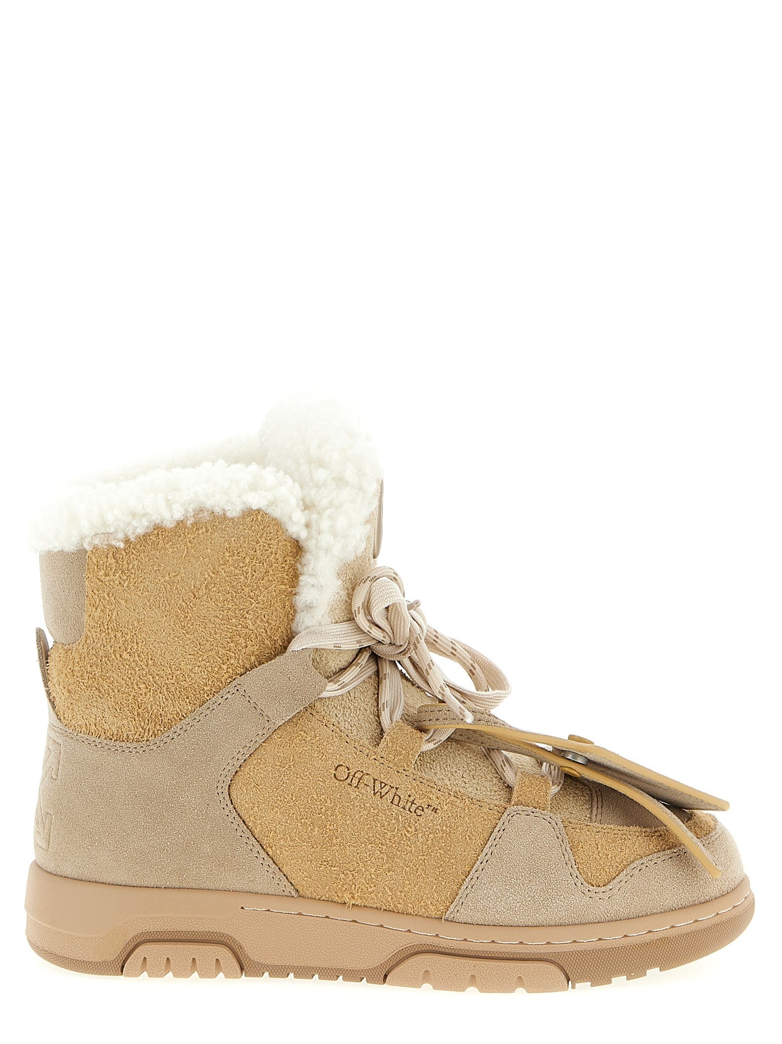 Off-White Winter Ankle Boots Beige