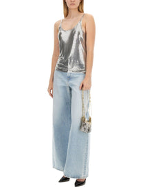 Rabanne Women's Wire Mesh Top Silver