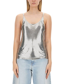 Rabanne Women's Wire Mesh Top Silver
