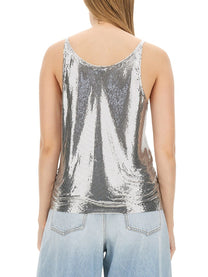 Rabanne Women's Wire Mesh Top Silver