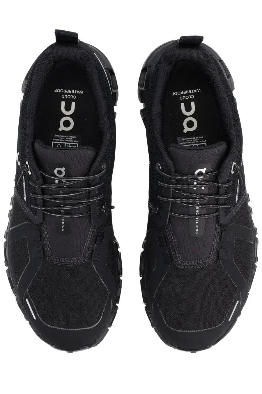 On women’s cloud sneaker black in sleek modern design with subtle white stitching details on the side