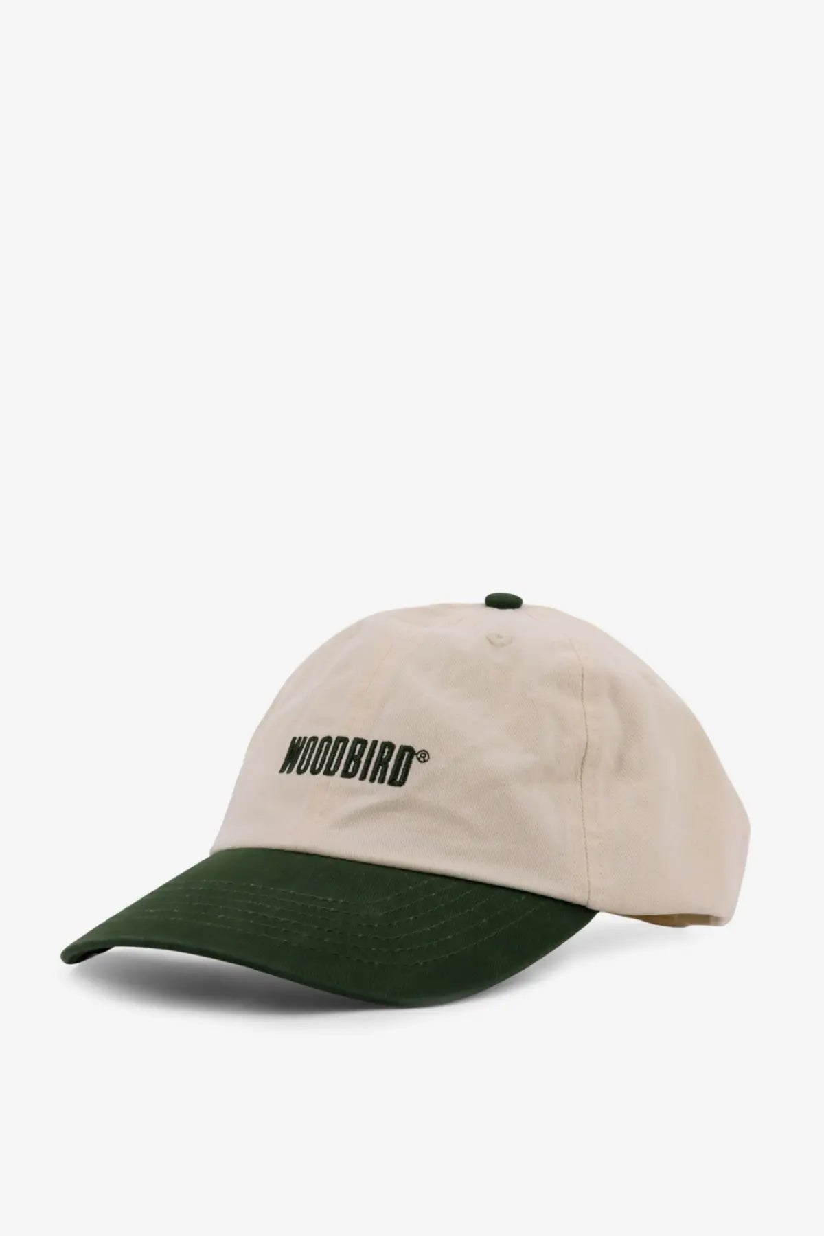 Woodbird Men's Core Twill Cotton Baseball Hat White, view 2