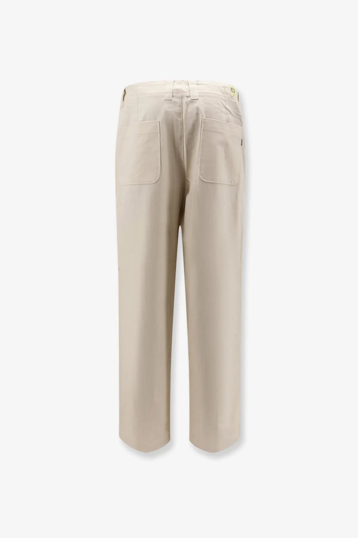 Woodbird men’s denim trousers white in beige wide-leg with minimalist design and subtle stitching details