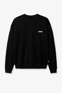 Woodbird mens wbcane lion black cotton jersey sweatshirt with subtle gold logo on the chest