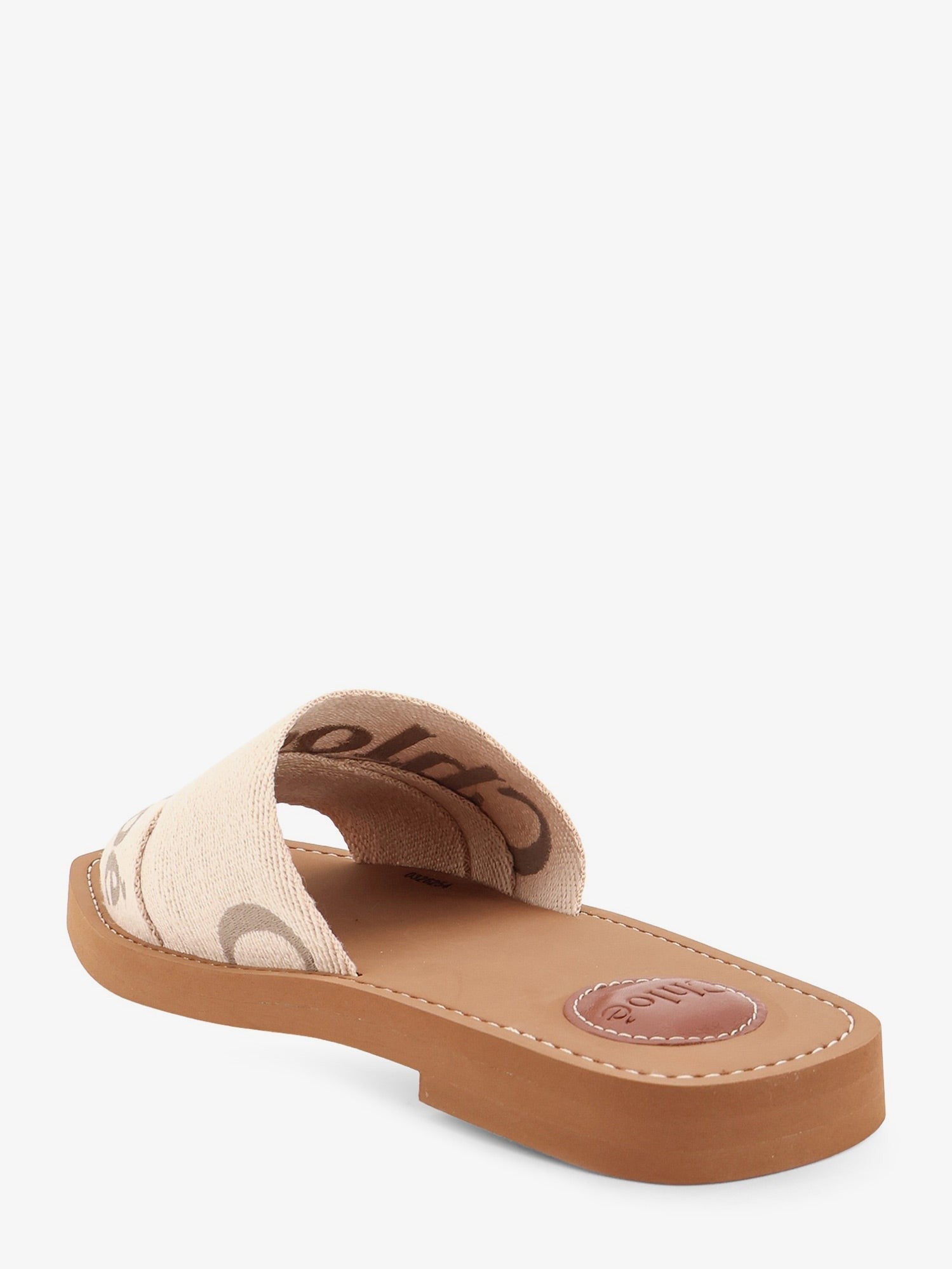 Chloé Women's Woody Linen Sandals Beige