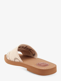 Chloé Women's Woody Linen Sandals Beige