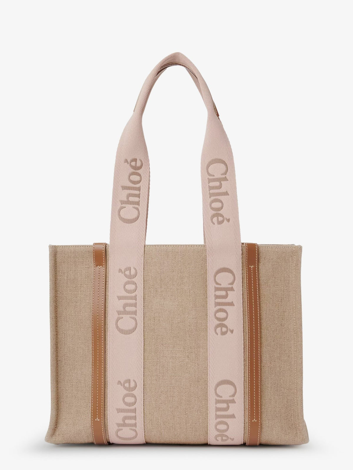 Chloé Women's Woody Linen Shoulder Bag Beige