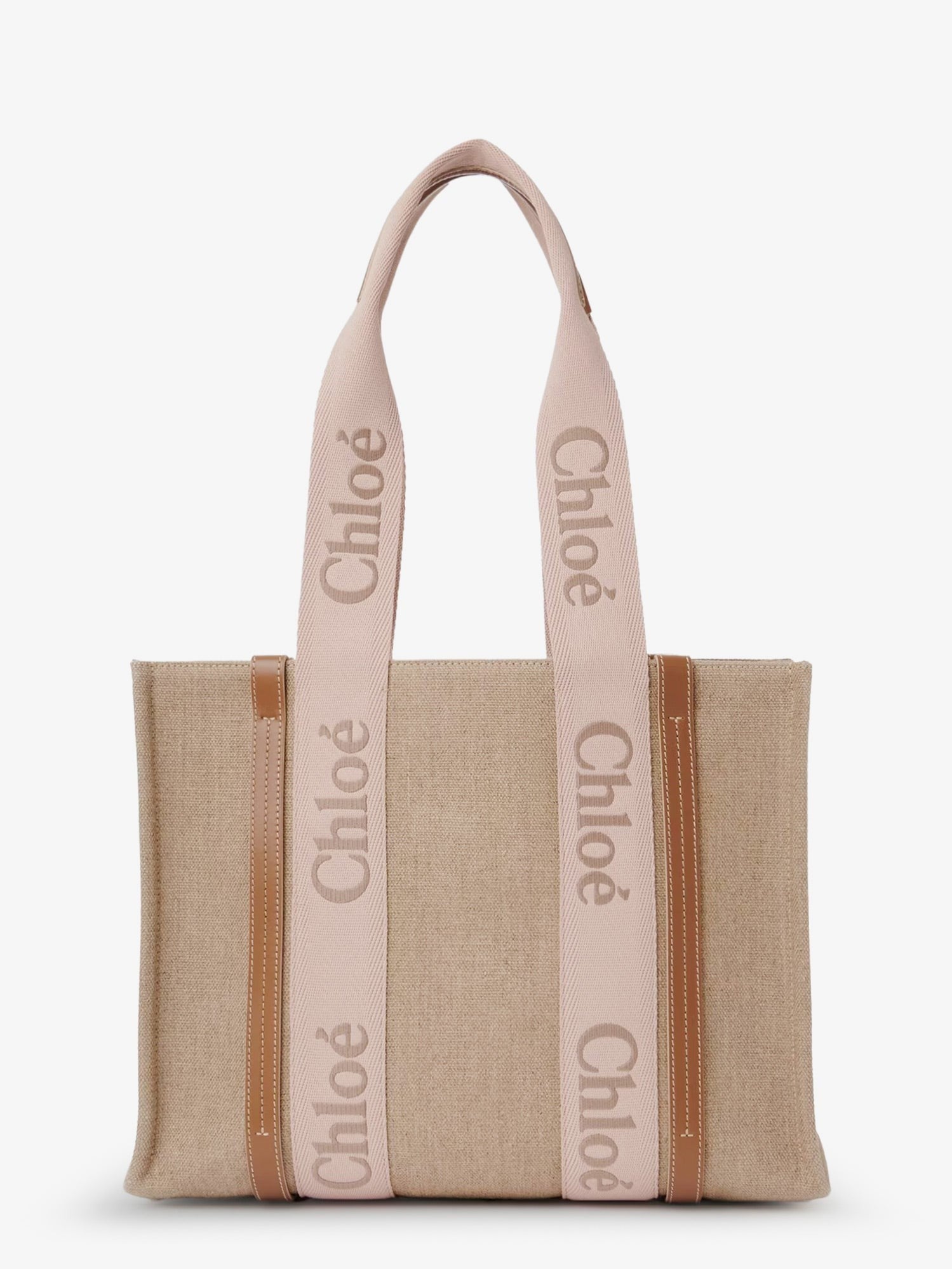 Chloé Women's Woody Linen Shoulder Bag Beige