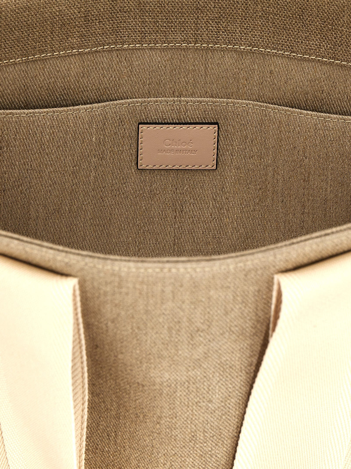 Chloé Woody Medium Shopping Bag Blue, view 4