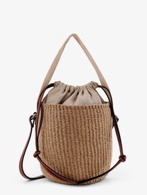 Chloé Women's Woody Raffia Bucket Bag White
