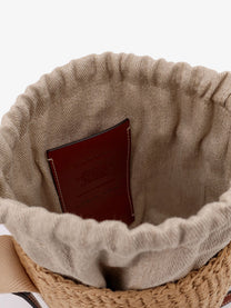 Chloé Women's Woody Raffia Bucket Bag White