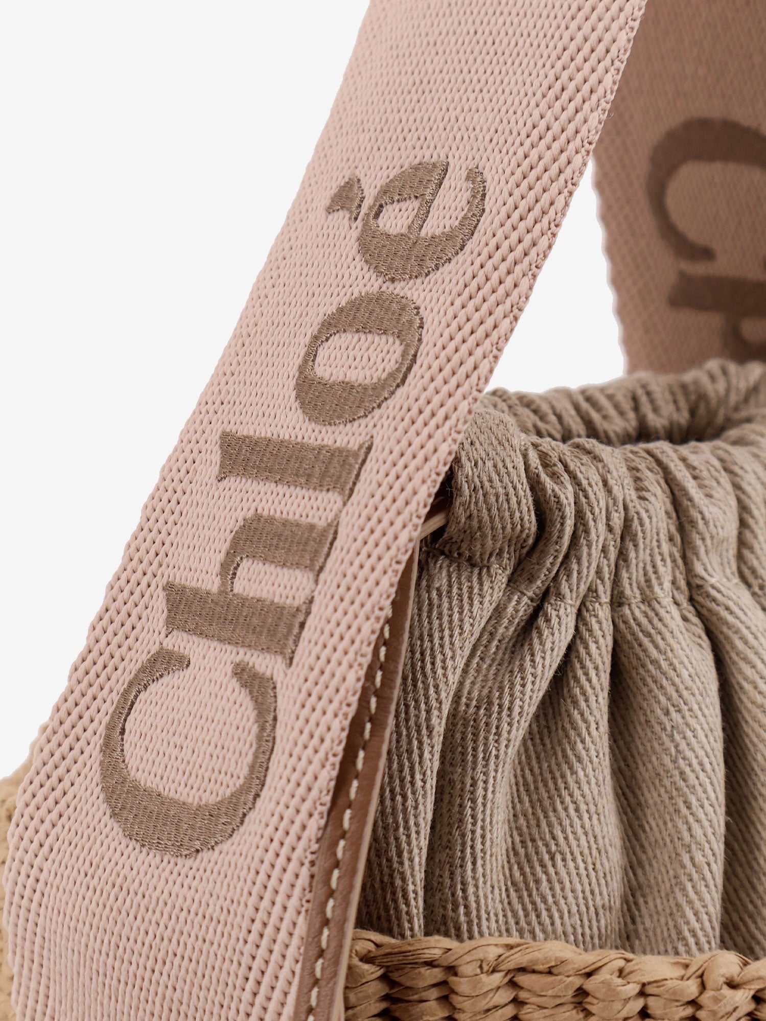 Chloé Women's Woody Raffia Bucket Bag Beige