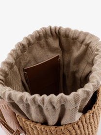 Chloé Women's Woody Raffia Bucket Bag Beige