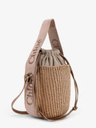 Chloé Women's Woody Raffia Bucket Bag Beige, view 3