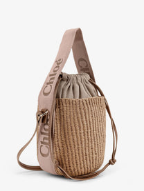 Chloé Women's Woody Raffia Bucket Bag Beige