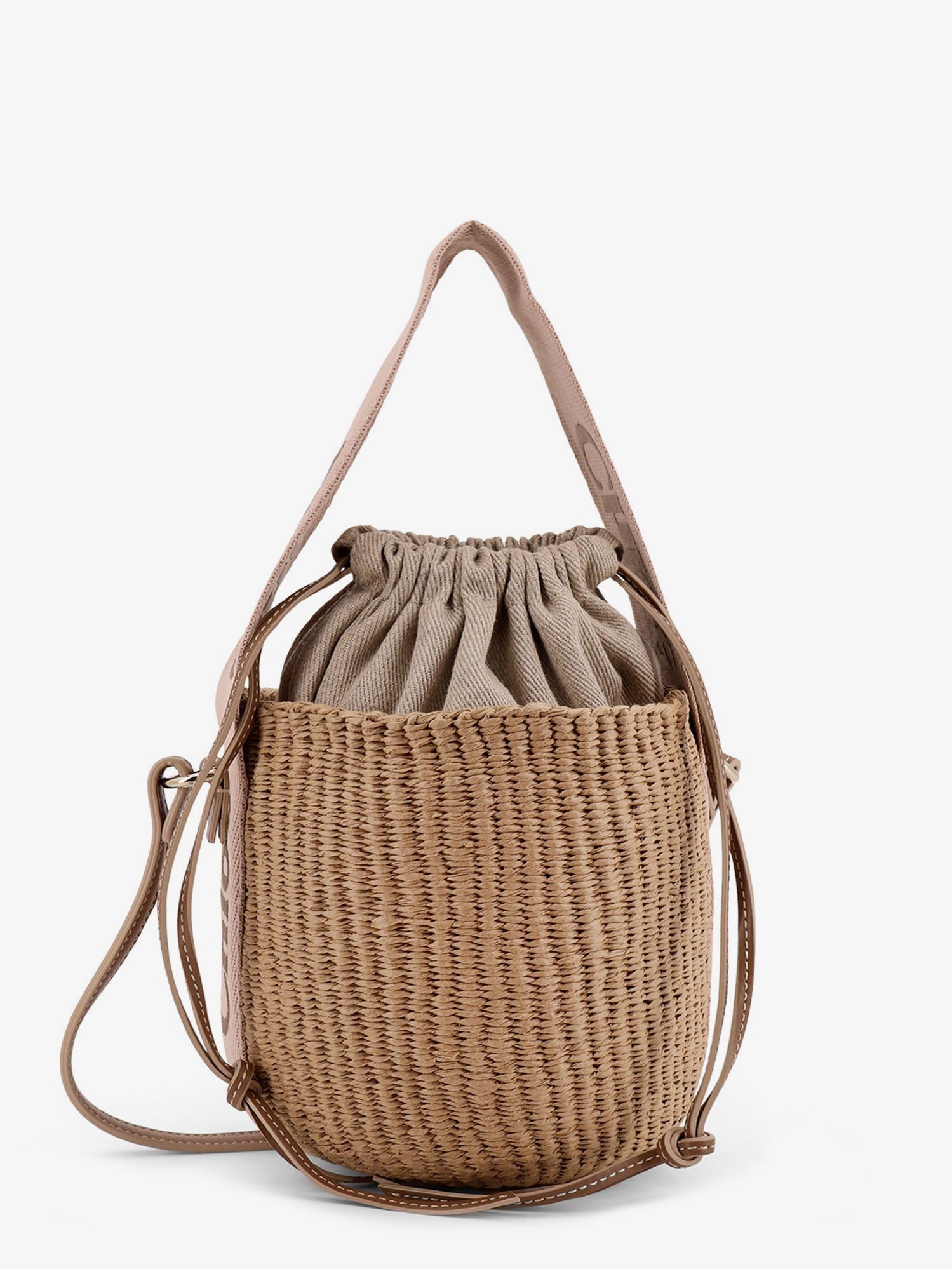 Chloé Women's Woody Raffia Bucket Bag Beige
